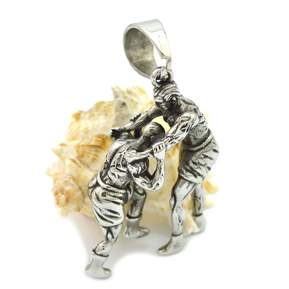 

Kids charms stainless steel jewelry human figure toy jewelry men hip hop pendants, As picture