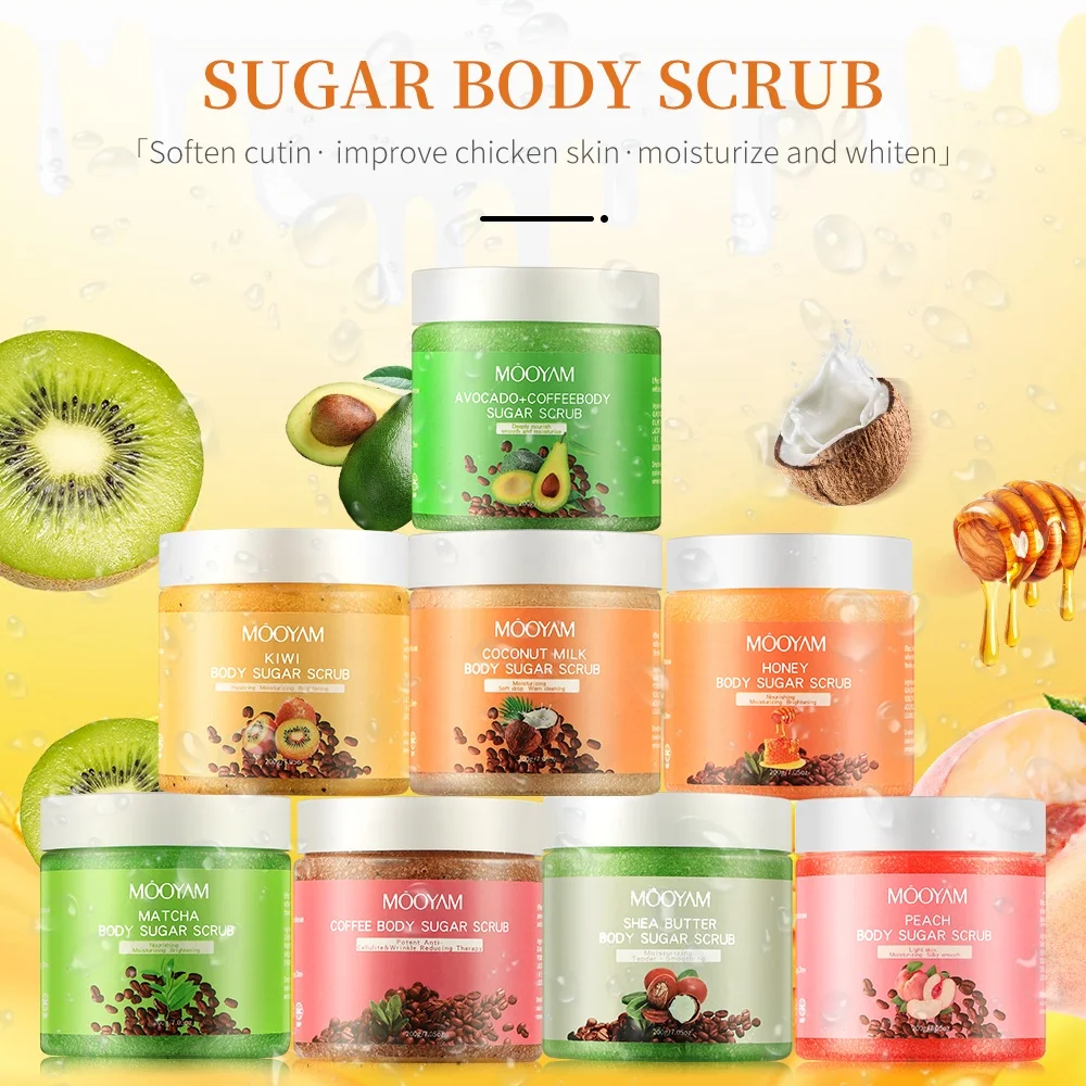 

Wholesale Fruit Scrub Remove Dead Skin Salty Coffee Peach Honey Moisturizing Whitening Scrub Body Polish