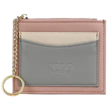 Викуньи поло новый PU монета кошелек Мода Сращивание брелок мульти-карты молнии карты сумка мини монета кошелек девушки кошелек