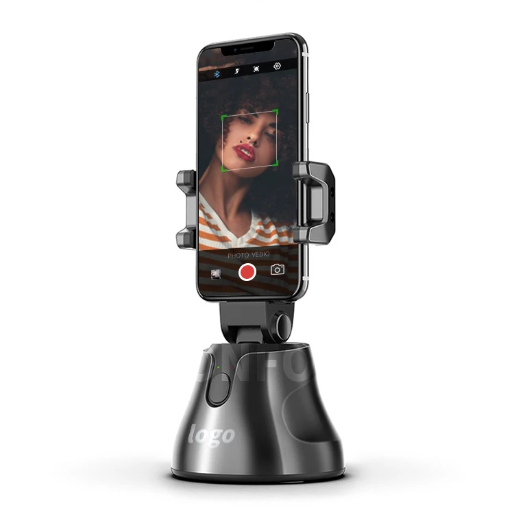 

Apai Genie 360 Rotation Auto Face Object Tracking Selfie Stick Smart Shooting Camera Phone Holder, White black