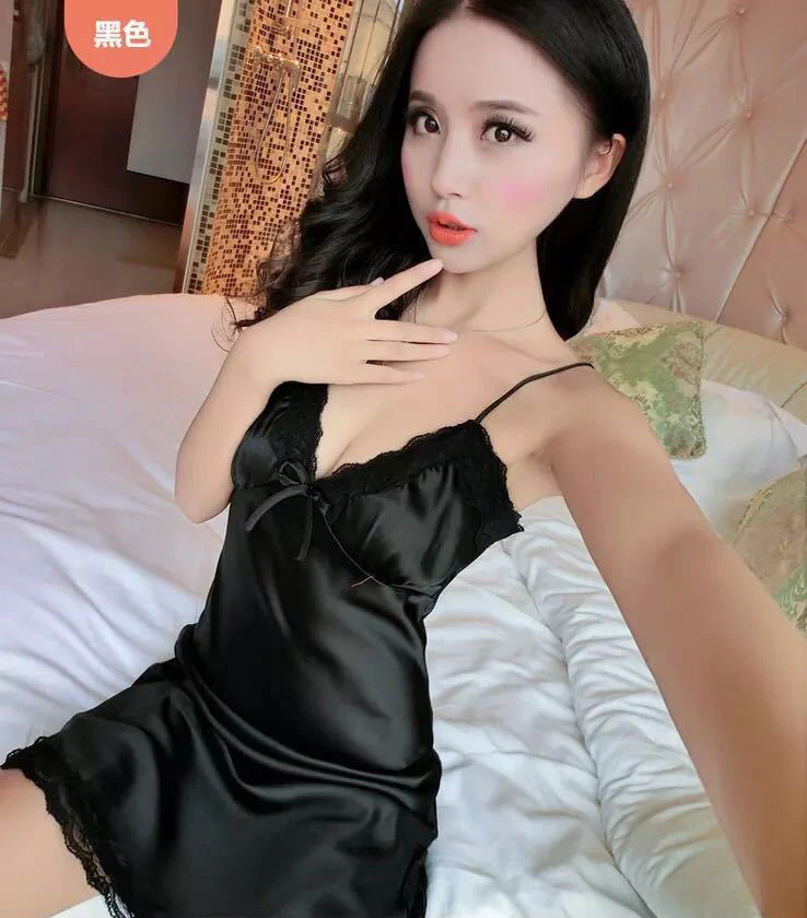 

NY-0075 Sexy Lingerie Factory Sell At A Low Price Lingerie Sleepwear Nightwear Real Silk Pajama For Woman Plus Size