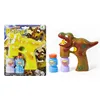 kids solid color dinosaur blue light water led bubble gun toy