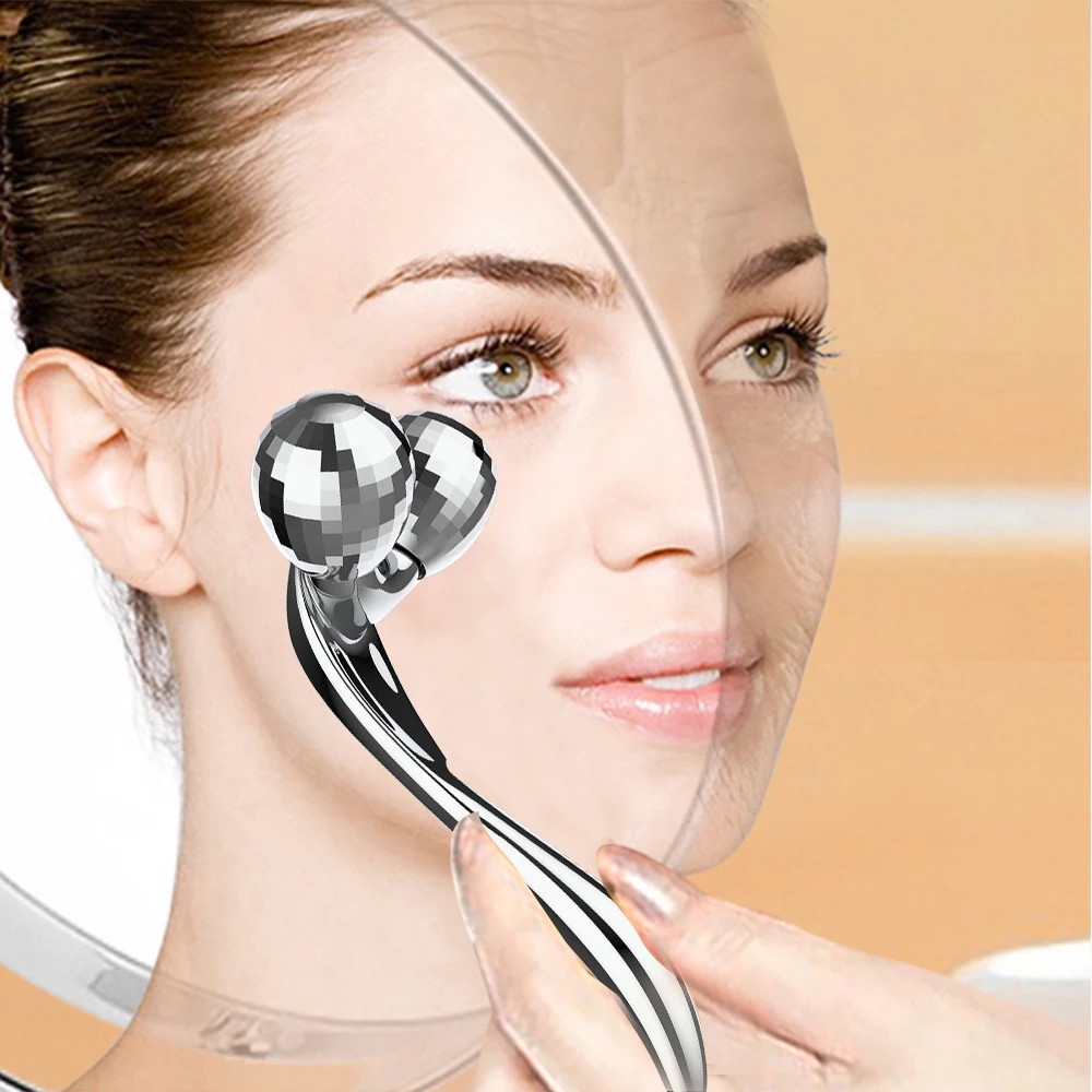 

Custom Portable Handheld 3D Y Shaped Facial Roller V Face Massager Face Neck Lifting Firming Massage Device Alat Pijat Wajah