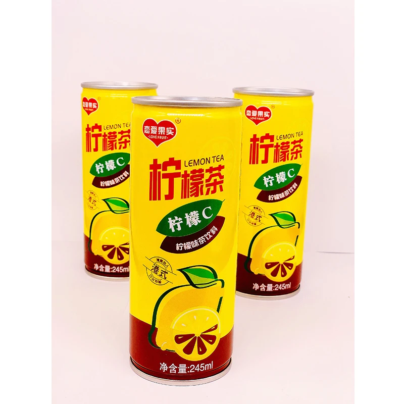 
Hongkong Style Lemon Tea 245ml Tinned Can Soft Drink Non Carbonated Health Beverages 