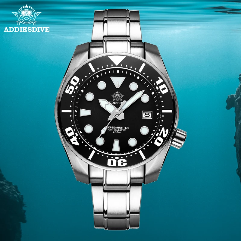 

ADDIESDIVE mechanical diver watch 20atm and custom unique luxury men wrist automatic mechanical watch