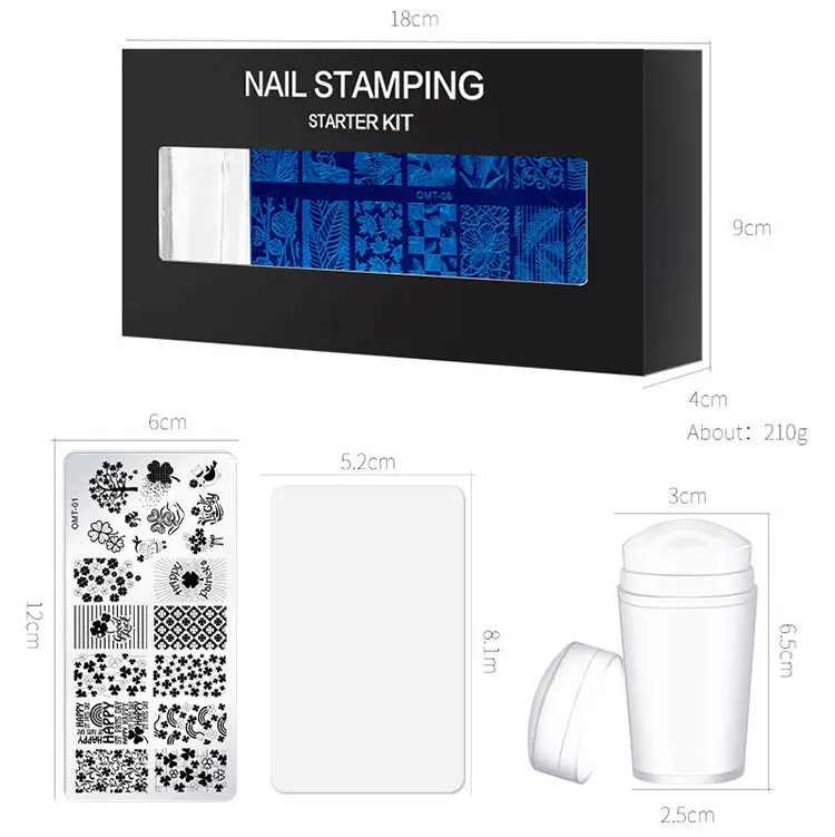 

Nail Art Tool Sets for 112 Pattern Design Stainless Steel Stamping Nail Art plates for a set, Silver