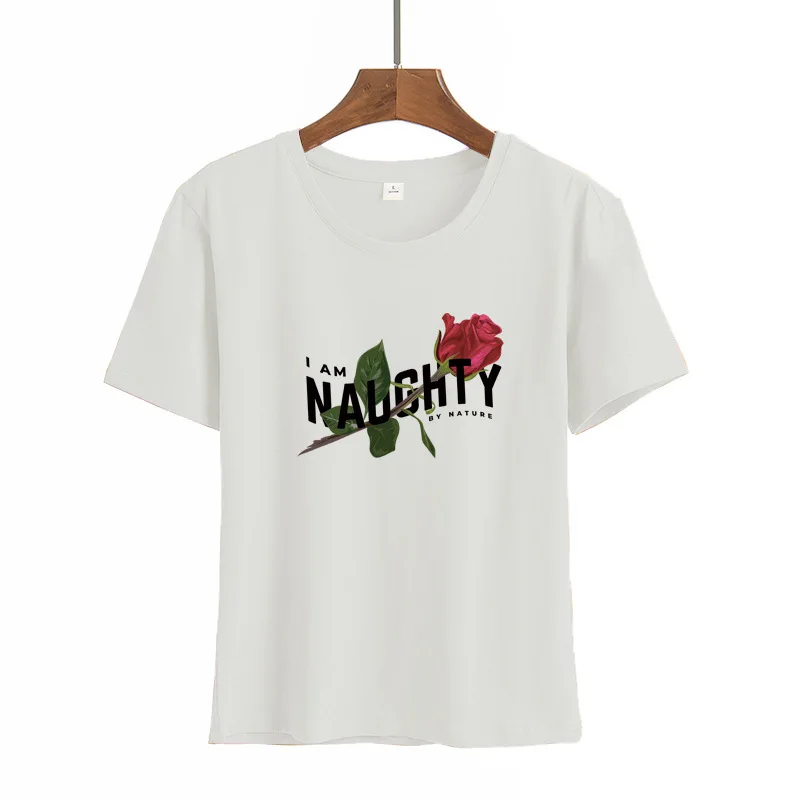 

Wholesale Street Fashion Casual Round Collar Womens t Shirts Custom Printing T-shirt