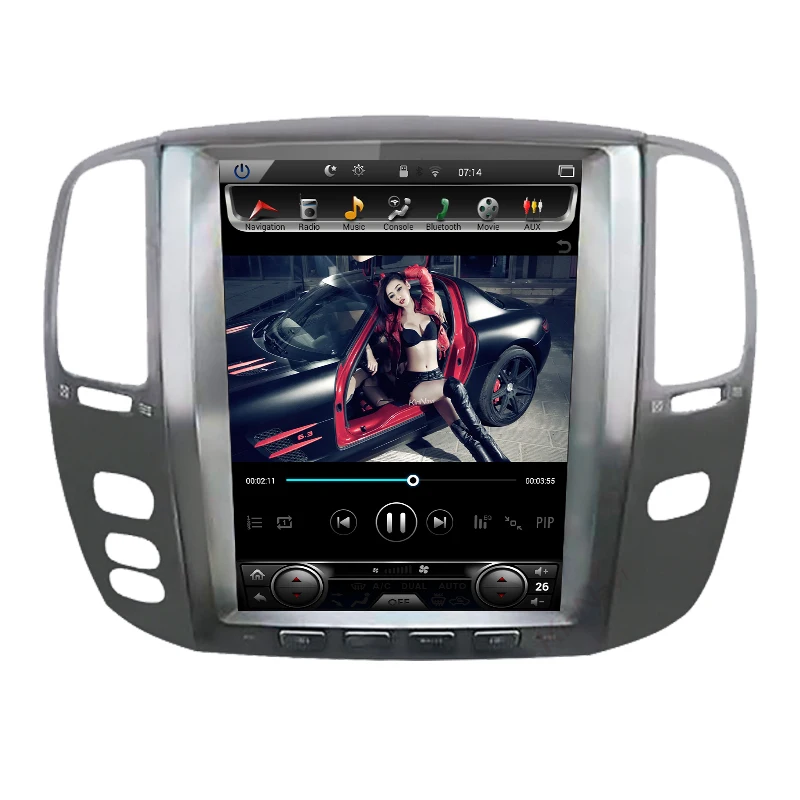 

KiriNavi Vertical Screen 12.1" Android 8.1 factory gps navigation system For LEXUS LX470 2004 - 2005 car dvd player with gps