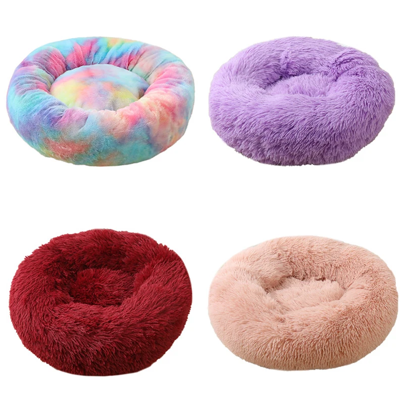 

Wholesale Manufacturer Soft Luxury Plush Pet Cat Dog Waterloo Long Plush Bed, As picture