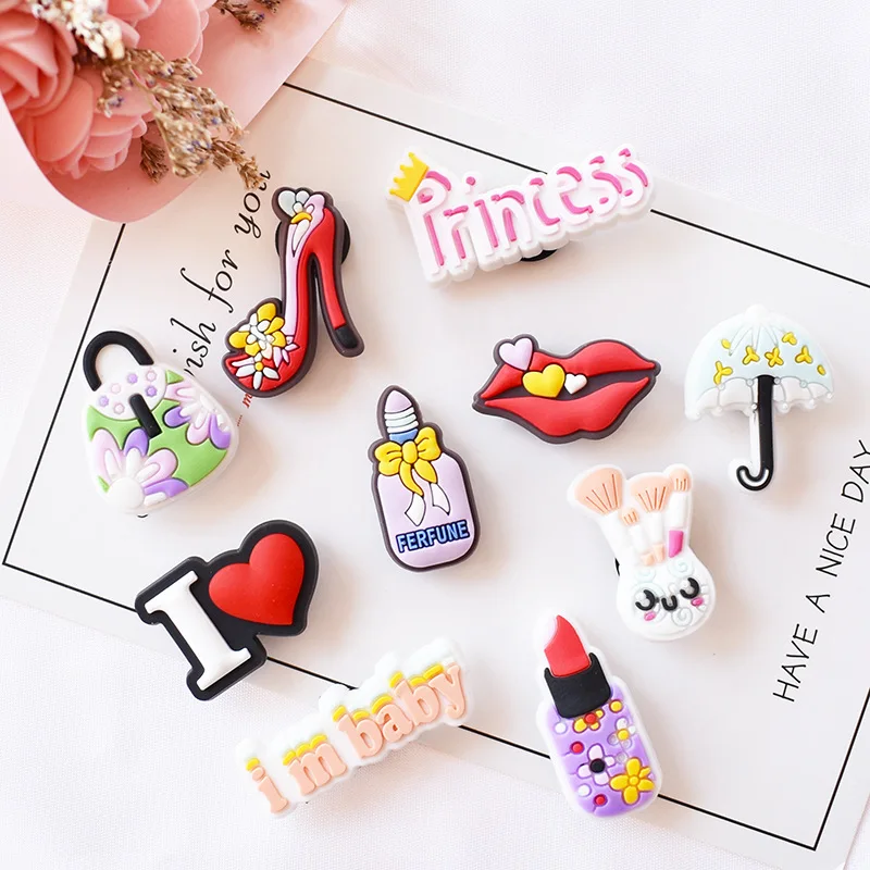 

2021 hot sale new shoe decoration soft PVC cartoon crocodile shoe decoration accessories lady lipstick, As picture/custom