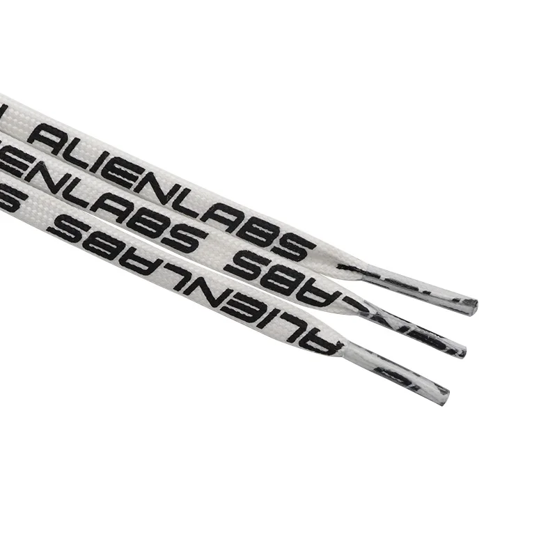 

Weiou 140 CM Length New Printed Letters Luminous Glow In The Dark Fluorescent Party Shoelaces Support Custom For Shoes, Glow white+ black printing,support customized color