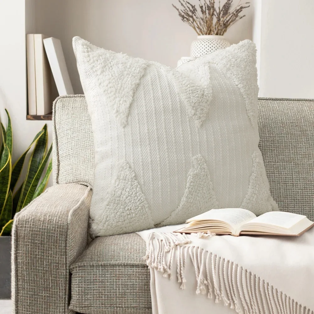 

Boho moroccan nordic bohemian tufted cotton cushion covers throw pillow cover for home decor sofa