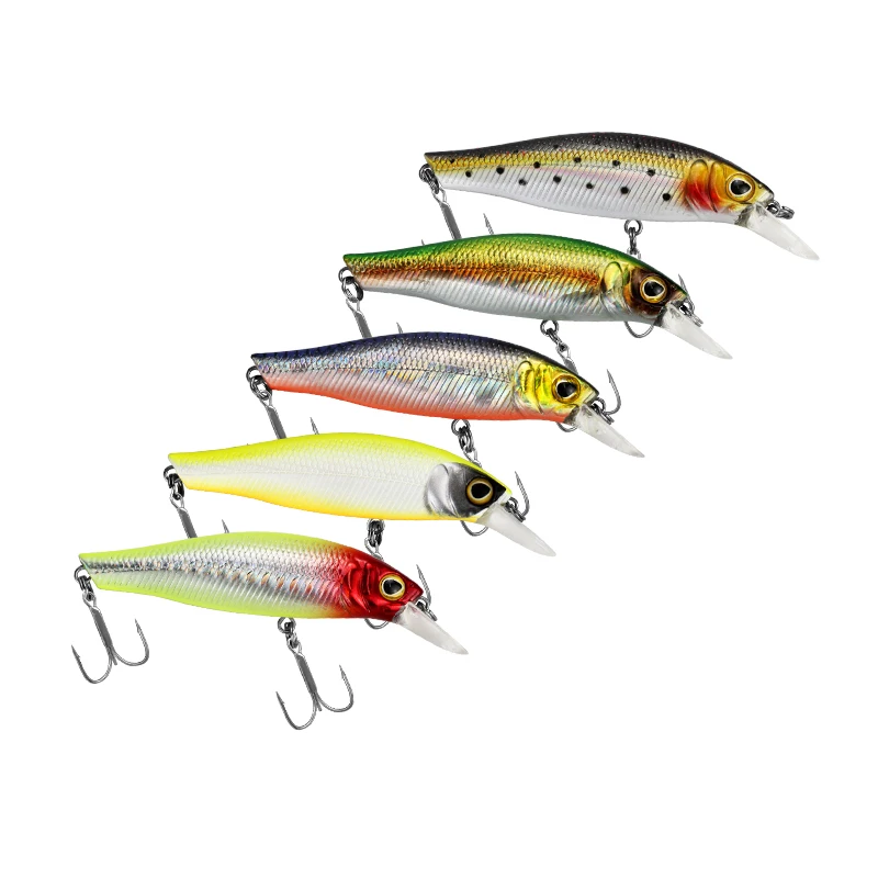 

Hot 2021 Artificial Lure Bait ABS Materials High Quality Minnow Lure, 5 colors