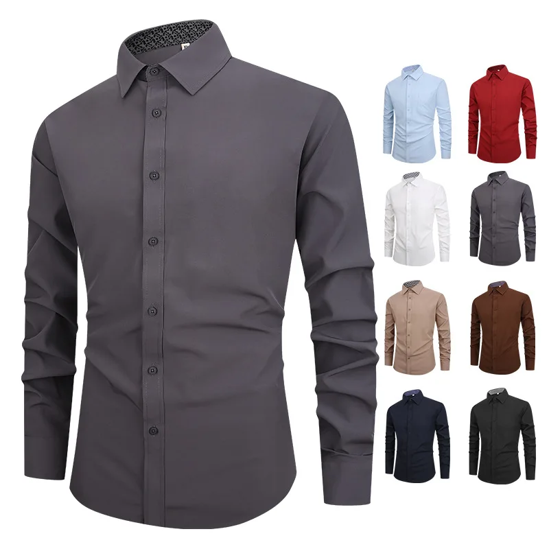 100% Cotton Long Sleeve Quick Dry Dress Shirt