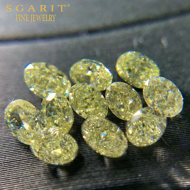 

SGARIT high quality color diamond set wholesale 2.15ct VS fancy light yellow natural loose diamond