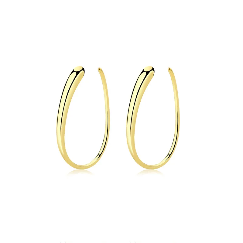 

VIANRLA 925 Silver Earrings Fashion Drop Hoop Earrings 18K Gold Plated Sterling Silver Dainty Earrings wholesale