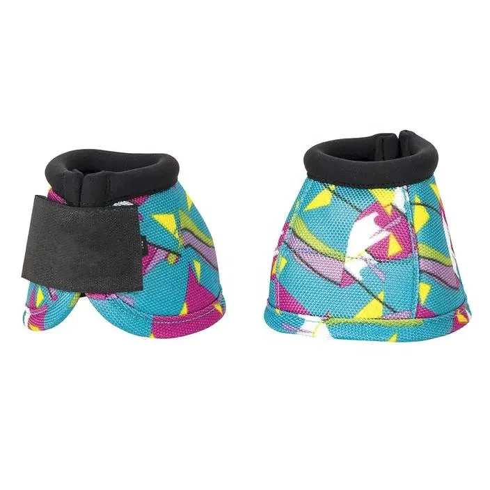 

Horse Medium Neoprene Horse Accessory Bell Boots Bling Overreach Horse Bell Boots, Flower pattern