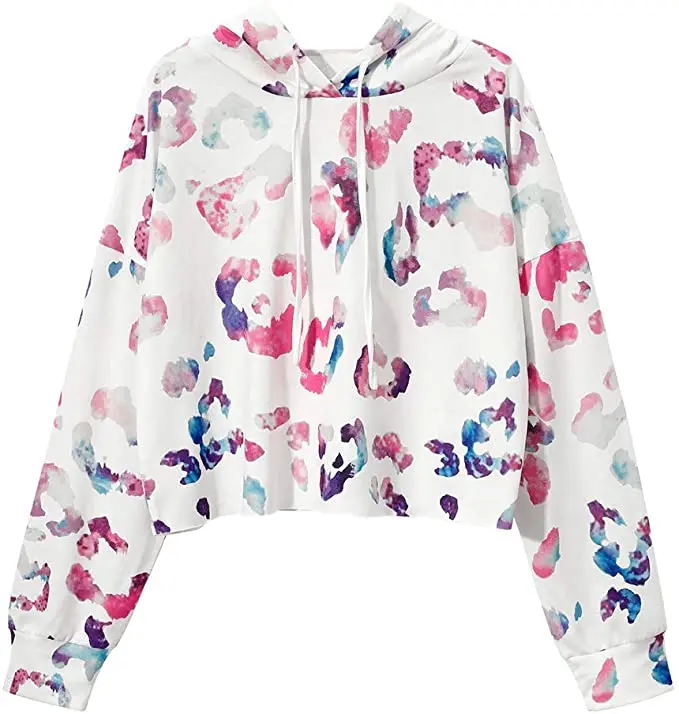 

womens custom crop top sweatshirt with womens pullover hoodie, Accept custom color