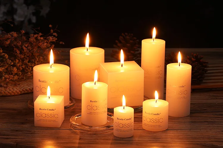2019 new design finished the candle white candles square candle