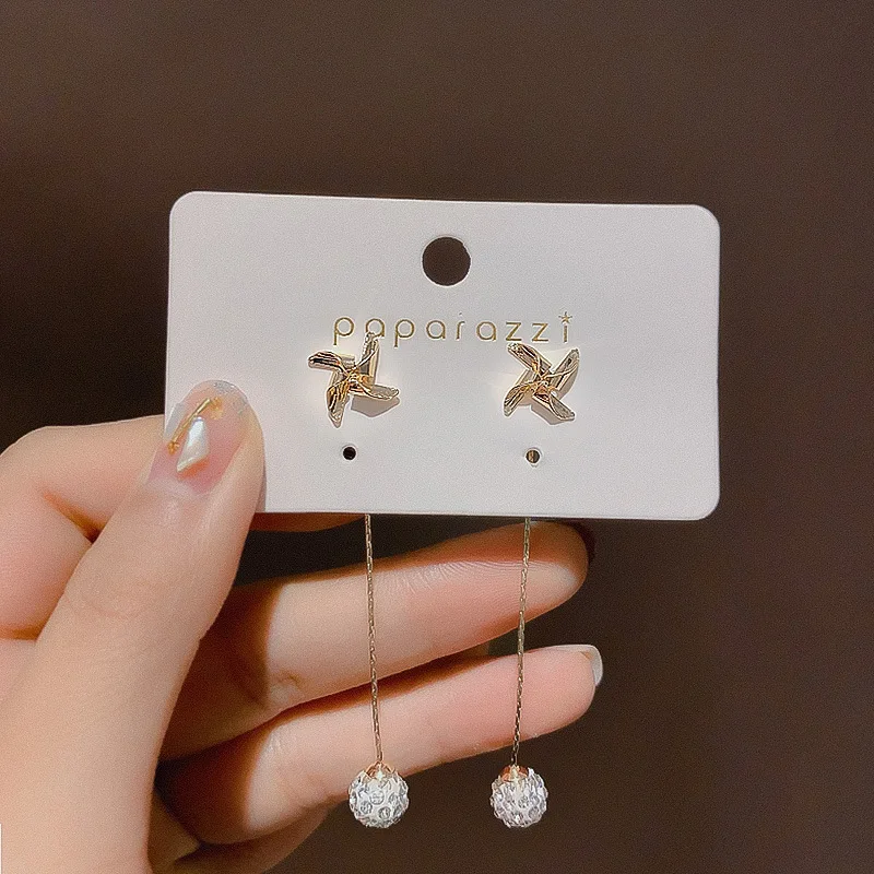 

fashion trendy wholesale crystal beaded ball earrings