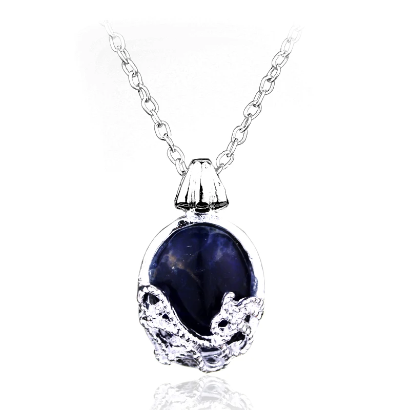 

Fashion The Vampire Diaries Vintage Blue Gem Stone Katherine Pendant Necklace for Women Wholesale