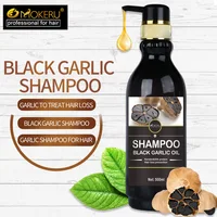 

Private label custom logo Anti hair loss black garlic extract organic keratin black garlic shampoo for hair care