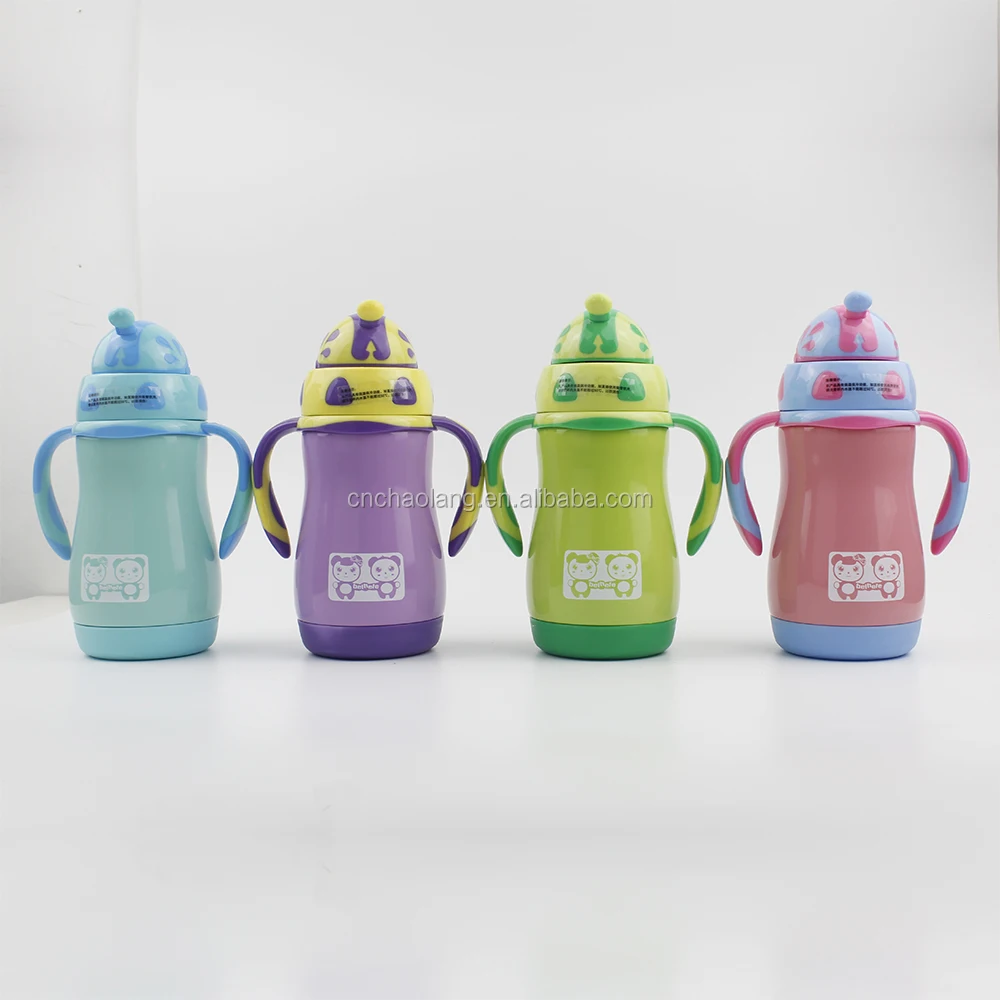 

OEM BPA free kids stainless steel insulated children bottle with straw, Customized color