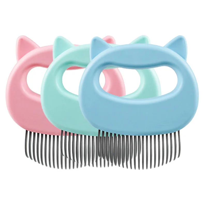 

Best Seller Pet Massage Brush Shell Handle Pet Grooming Tool Pet Hair Comb For Cats, Pink