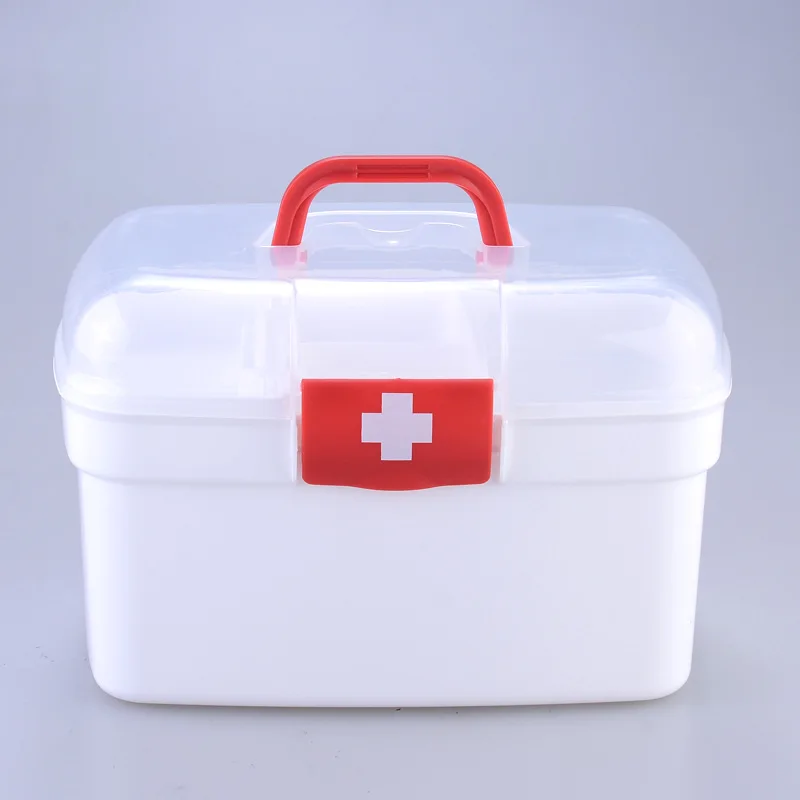 

4 Sizes Of Pp First Aid Medical Kit Plastic Medical Box Plastic, Blue, red