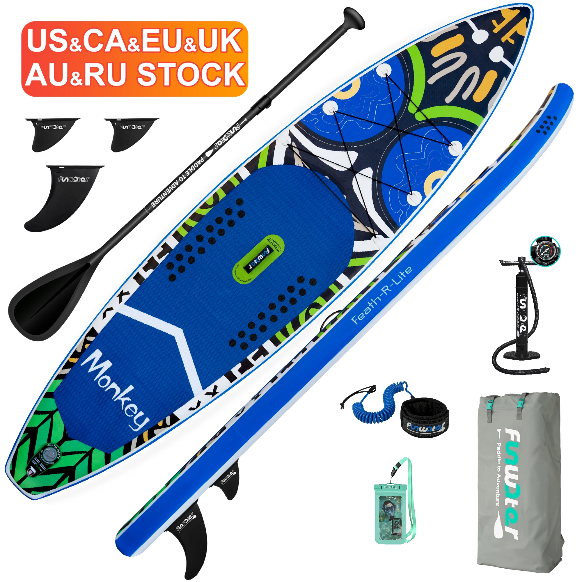 

FUNWATER Dropshipping OEM 11' sup paddle board stand up paddle surf inflatable paddle boards surfboard water surfing