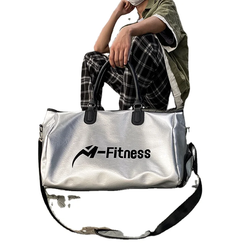 

2021 new multi-functional waterproof sports fitness backpack stylish large capacity PU short-haul fashion travel bags, Picture