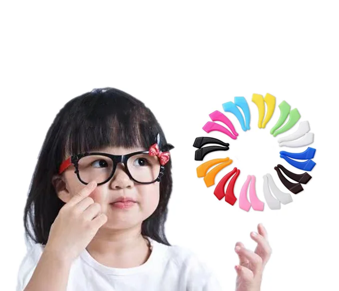 

Skin-friendly silicone material kids non-slip glasses ear hooks, 13 colors