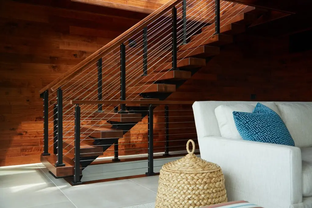 Escaleras Rectas Con Marco De Madera De Hierro Para Interiores - Buy