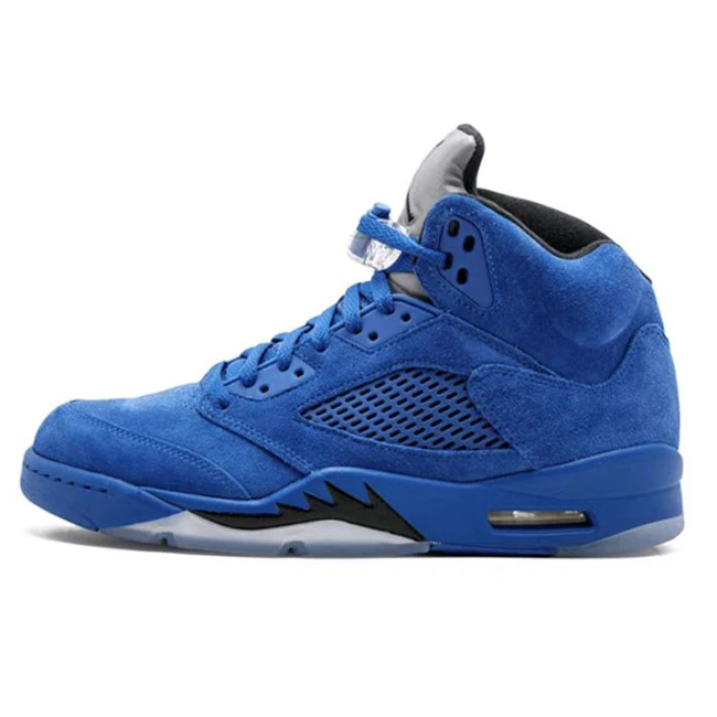 

5 Retro Blue Suede men women sneakers fashion casual sports shoes basketball shoes