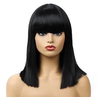 

Factory hot fashion sexy natural front banged synthetic hair wig