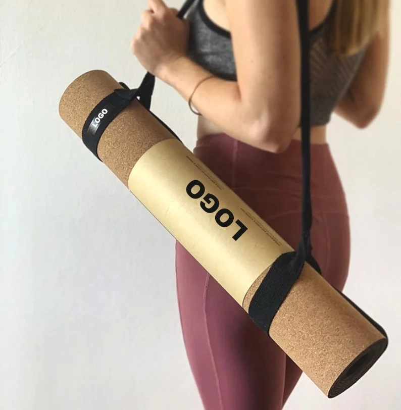 

MOWIN 100% Natural Rubber Anti Slip Eco Friendly PU Custom Printable Cork Material Yoga Mat with Your Own Yoga Brand, Customzied