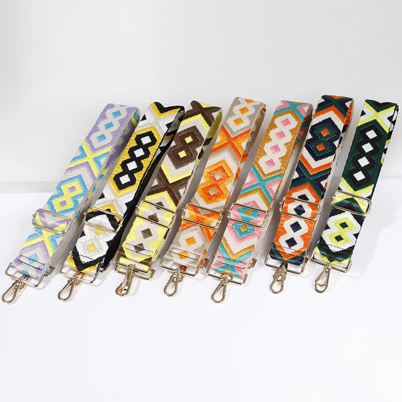 

In Stock Multi Colors Ribbon Adjustable Bag Belt Shoulder Strap Widened Decompression Long Crossbody Purse Strap for Bags