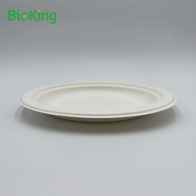 

New arrival paper charger plate Eco-Friendly Disposable Bagasse Paper Pulp Cake Plates, Bleached;natural