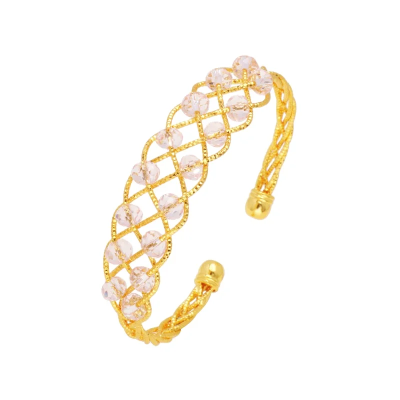 

JSZ-34 Motherday Gift Gold Fashion Bangle Classic Zircon 24K Gold Platted Stylish Bangle