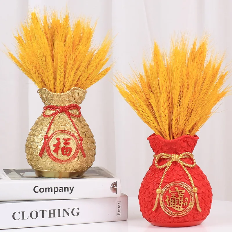 

china home decor wholesale other wedding decorations new year decorations golden lucky bag wheat ornaments suit