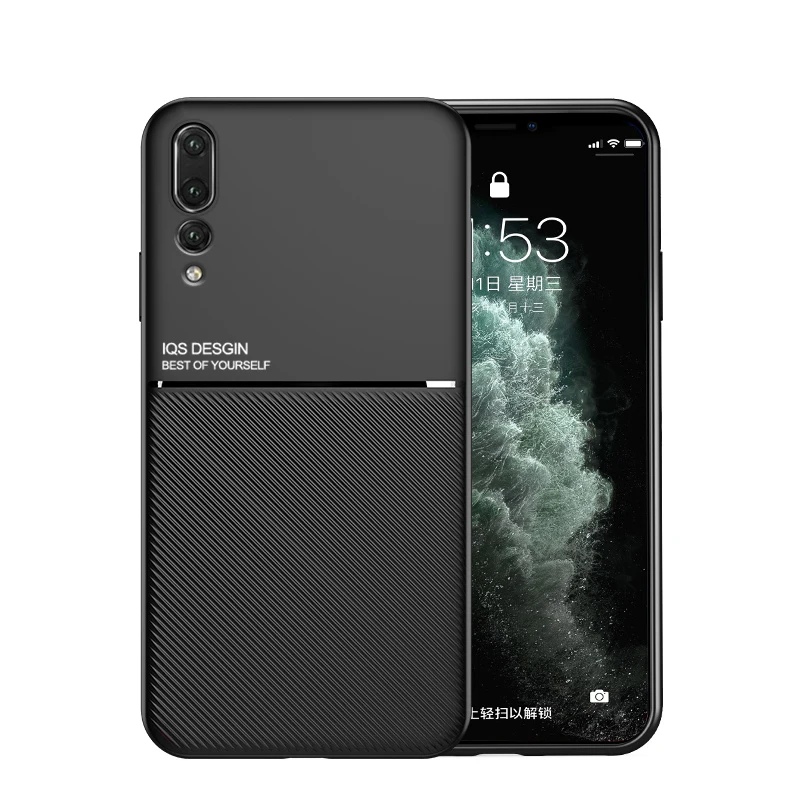 

Luxury TPU Shockproof Car Magnetic Holder Phone Case for HUAWEI mate20/30/P40/P40 pro, Red,black,blue,green