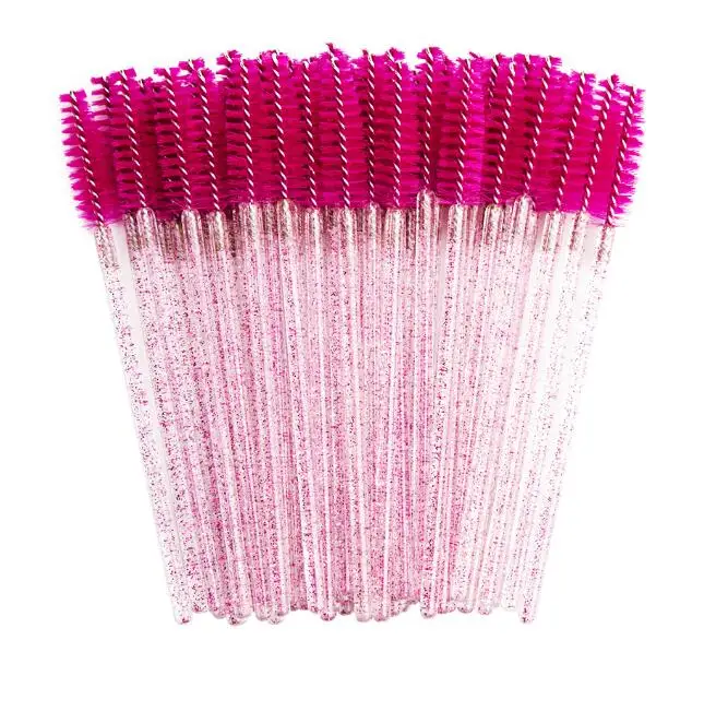 
Crystal Shiny Disposable Mascara Wand Eyelash Eyebrow Brushes Spooly Applicator 