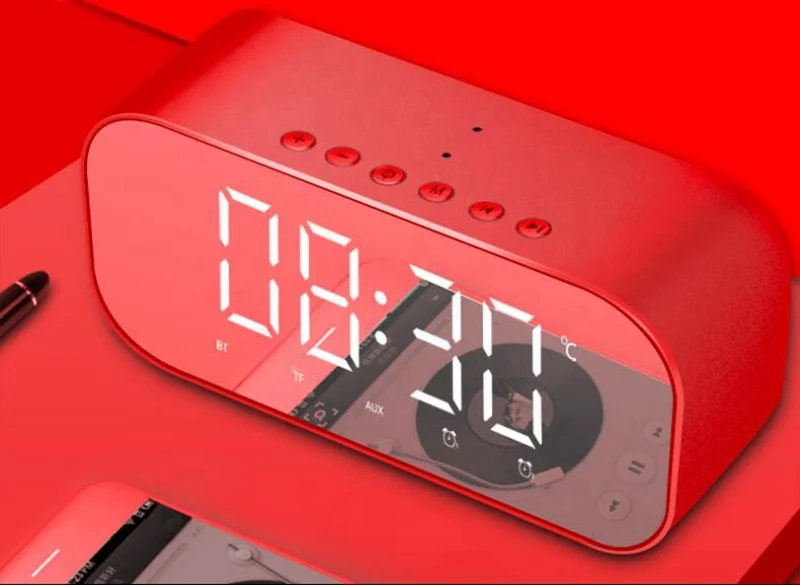 Active Audio Bass Car Mobile Phone Alarm Clock Wireless Speaker Music Sound Box - ANKUX.COM