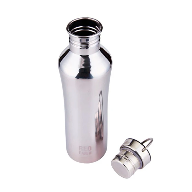 

single wall stainless steel water bottle portable outdoor hiking water bottle