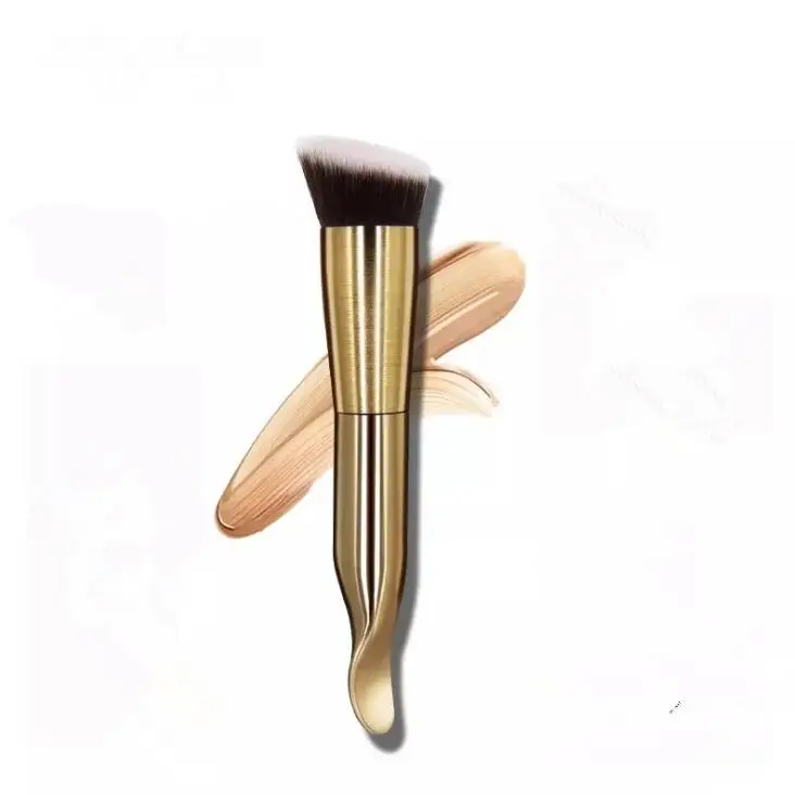 

Wholesale Single Foundation Brush Flat for Liquid Cream Powder Minera Blending, Face Makeup Brush with Spoon for Face Mask