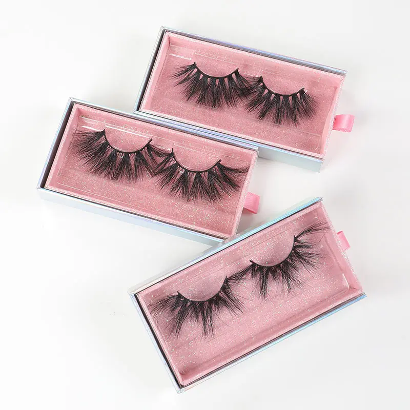 

natural mink eyelash lashes5d wholesale vendor bulk 3d 25mm fluffy full strip lashes customized boxes packaging other false lash