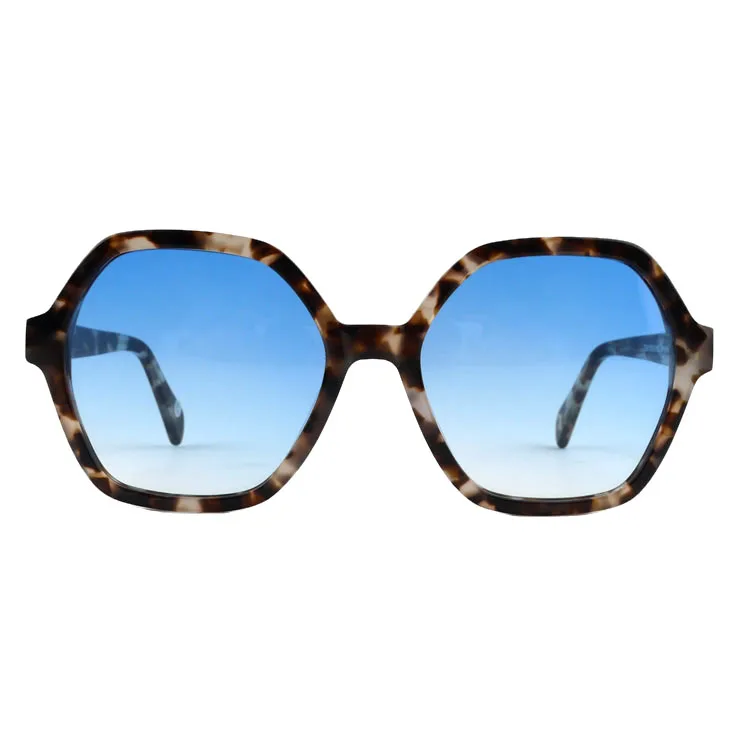 

Polygon Sun Glasses Acetate Polarized Sunglasses Brown 2019 Fashion Sunglasses Women Eye Protection Decoration Custom Color