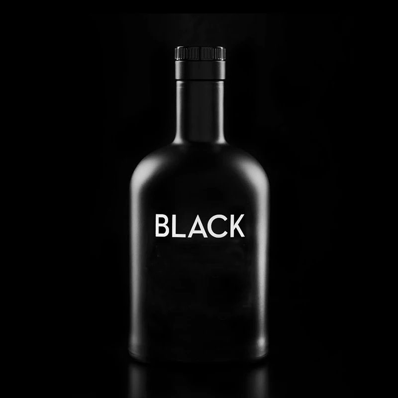 Fancy Design Matte Black Glass Bottle Wine - Buy Glass Bottle Wine,Wine ...