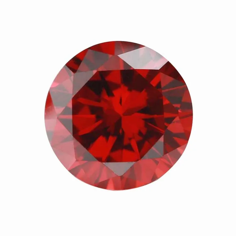 

Thriving Gems hot selling 4A quality loose gemstone round zircon garnet cubic zirconia