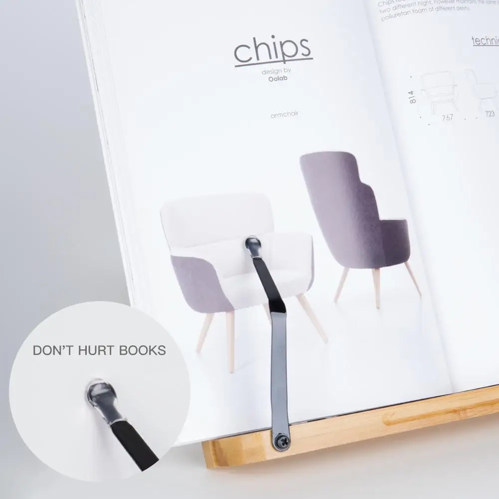 
BAMBKIN Reading Rest Tablet bamboo book stand holder bamboo book stand 